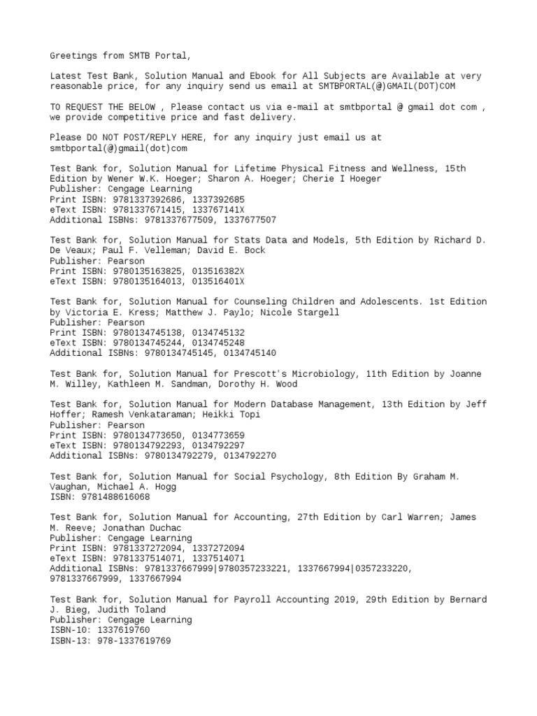 Test Banks and Solutions Manuals Available | PDF | Service Industries ...