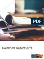 2018 Examiners Report