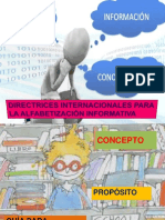 Directrices Internacionales para La Alfabetización Informativa