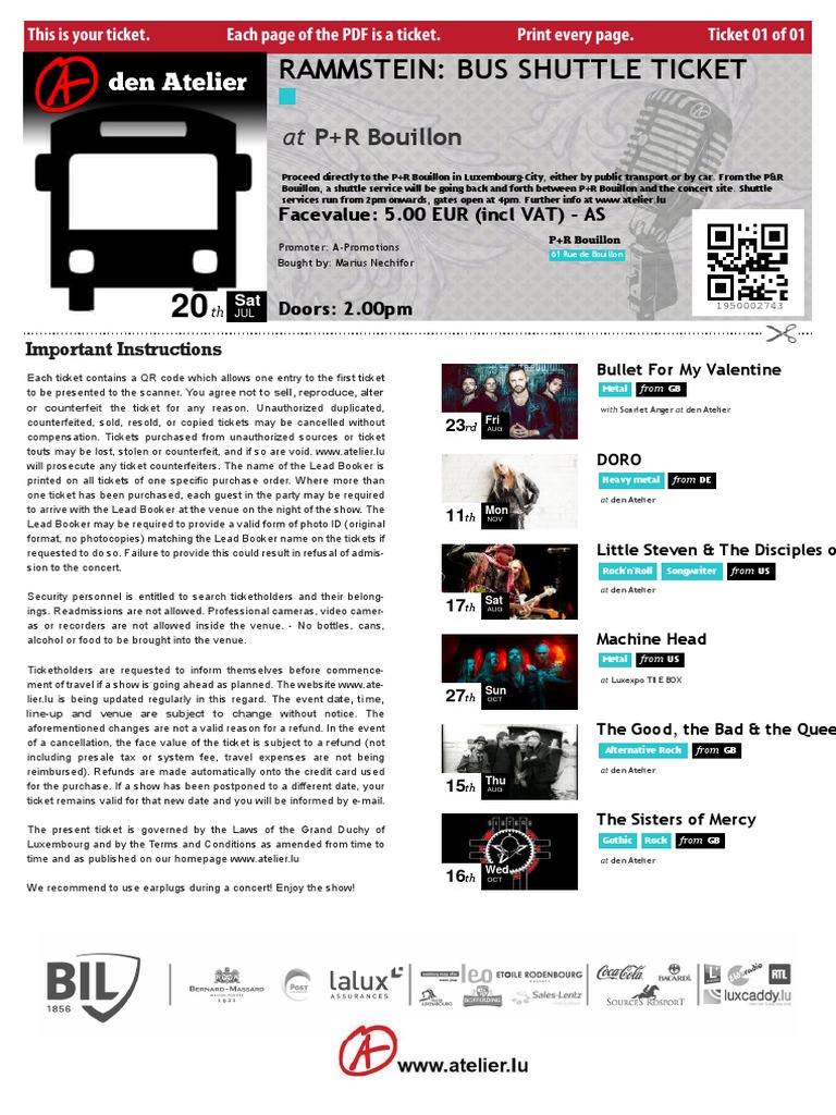 Concert Ticket Guidelines | PDF | Business