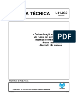 Níveis de ruído em ambientes internos e externos