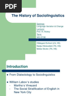 History of Sociolinguistics