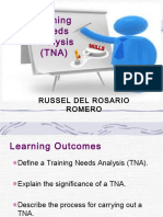 Training Needs Analysis (TNA) : Russel Del Rosario Romero