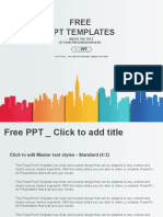 City Buildings Silhouettes and Colors PowerPoint Templates Standard