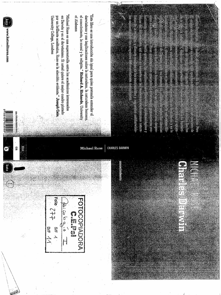 Ruse. Charles Darwin. Cap 2. Acerca Del Origen de Las Especies. (pp.35 ...