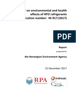 Study On Environmental and Health Effects of HFO Refrigerants (Publication Number: M-917 - 2017)