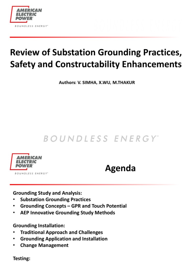 Substation Grounding Practices Review | PDF | Electrical Substation ...