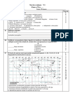 Evaluare VI Geografie