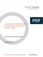 Innovation and Threshold Effects in Technology Responses To Climate Change