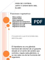 Funciones de Control Vegetativo y Endocrino Del Hipotálamo Yudelka