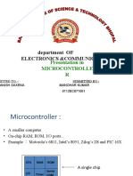 Presentation in Microcontrolle R: Department OF Electronics &communication