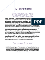 My Research: Structuralism and Poststructuralism