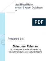 Distributed Blood Bank Management System Database: An Overview