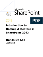 Introduction To Backup and Restore in SharePoint 2013