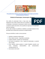 Procedimentos Preservacao PDF