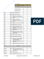 Sample Punch List Template