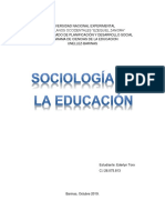 Ensayo Sociologia de La Educacion en La Actualidad