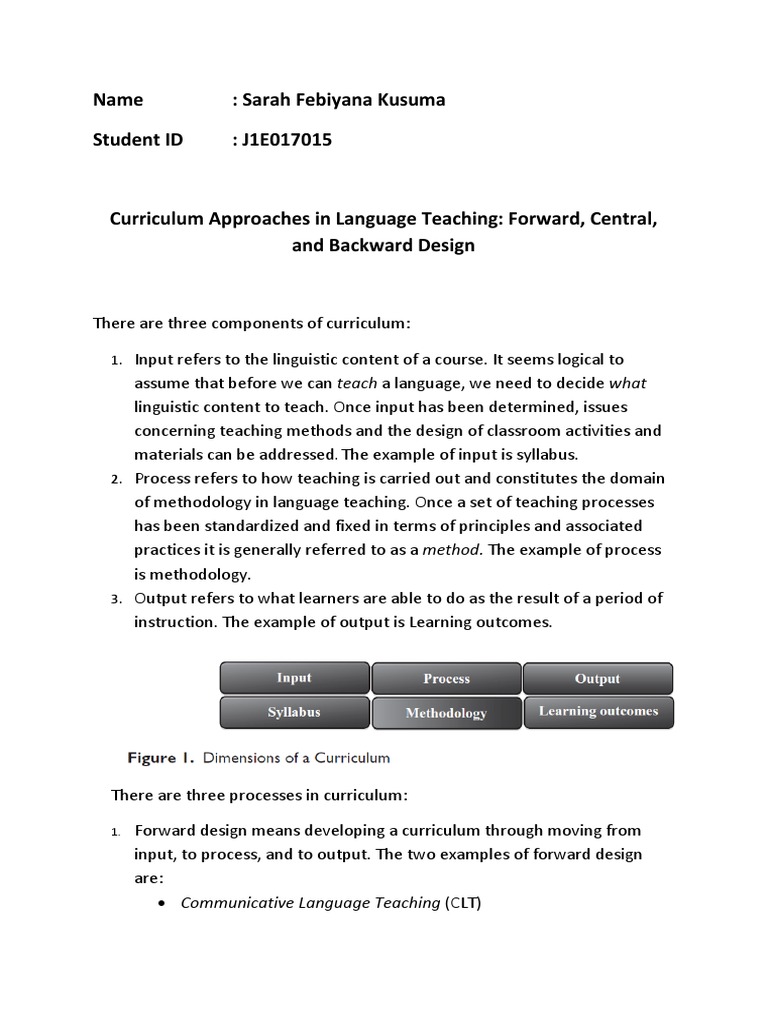 Curriculum Approaches in Language Teaching | PDF