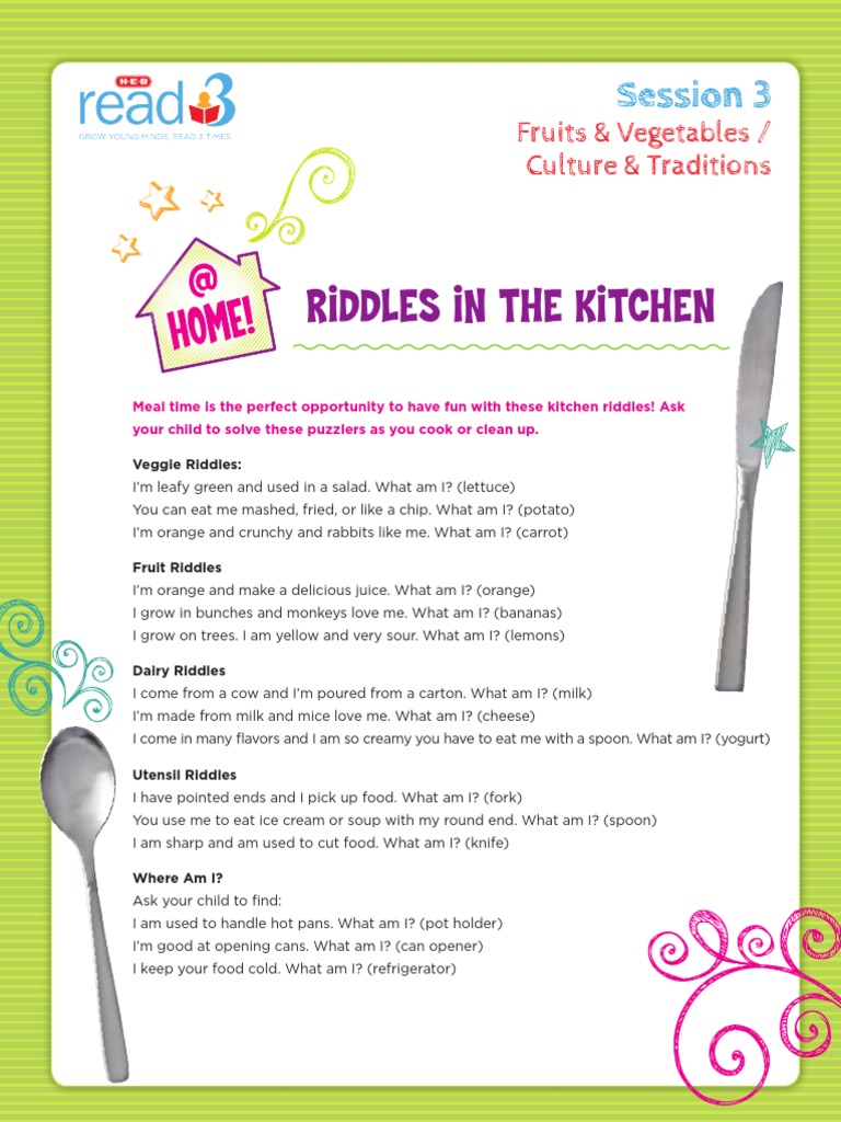 Kitchen Riddles for Kids | PDF