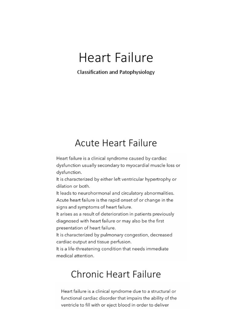 Heart Failure: Types and Causes | PDF | Sports & Recreation | Wellness