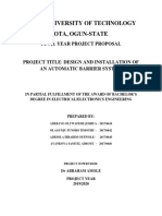 Bells University of Technology Ota, Ogun-State: Final Year Project Proposal