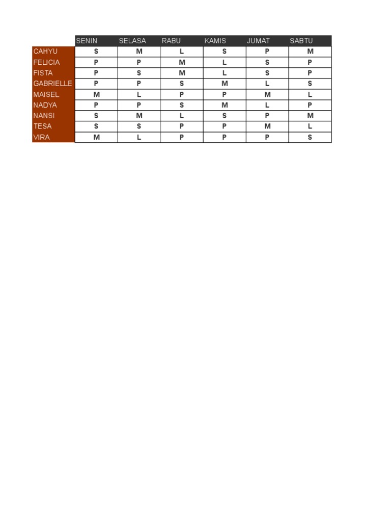 Weekly Schedule Overview | PDF
