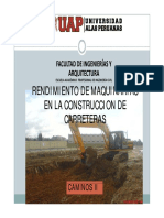 Semana 2.1 Rendimientos de Maquinarias PDF