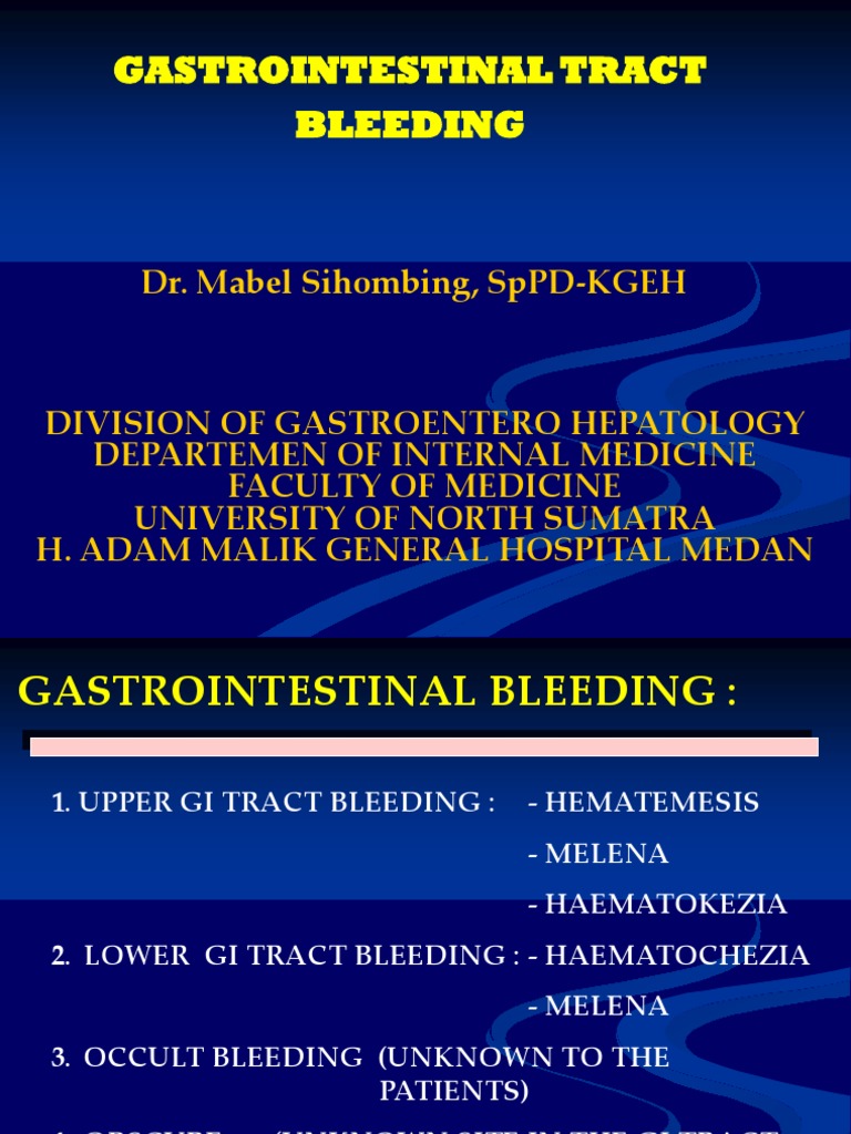 GI Tract Bleeding PDF Esophagus Epidemiology