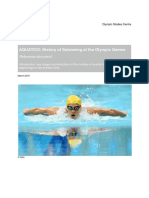 AQUATICS: History of Swimming at The Olympic Games: Reference Document