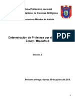 Análisis comparativo de los métodos de Lowry y Bradford para la cuantificación de proteínas