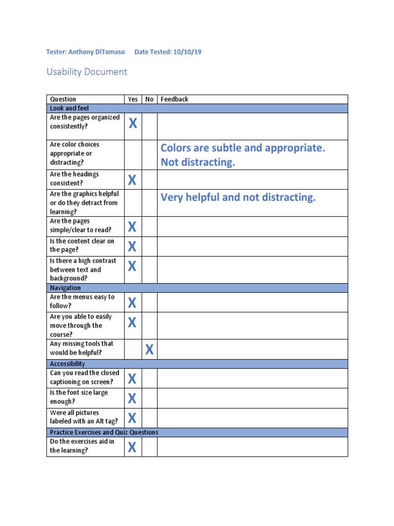 Usability Review of Online Course Design | PDF | Usability | Communication
