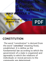 Article Iii, Article Iv, and Article V: Reported By: Vilma C. Redolfin Iii-Bsed Eng