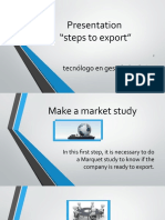 Presentation "Steps To Export": Tecnólogo en Gestión Logística