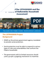 Overview of The LISTAHANAN and The 3 Round of Nationwide Household Assessment