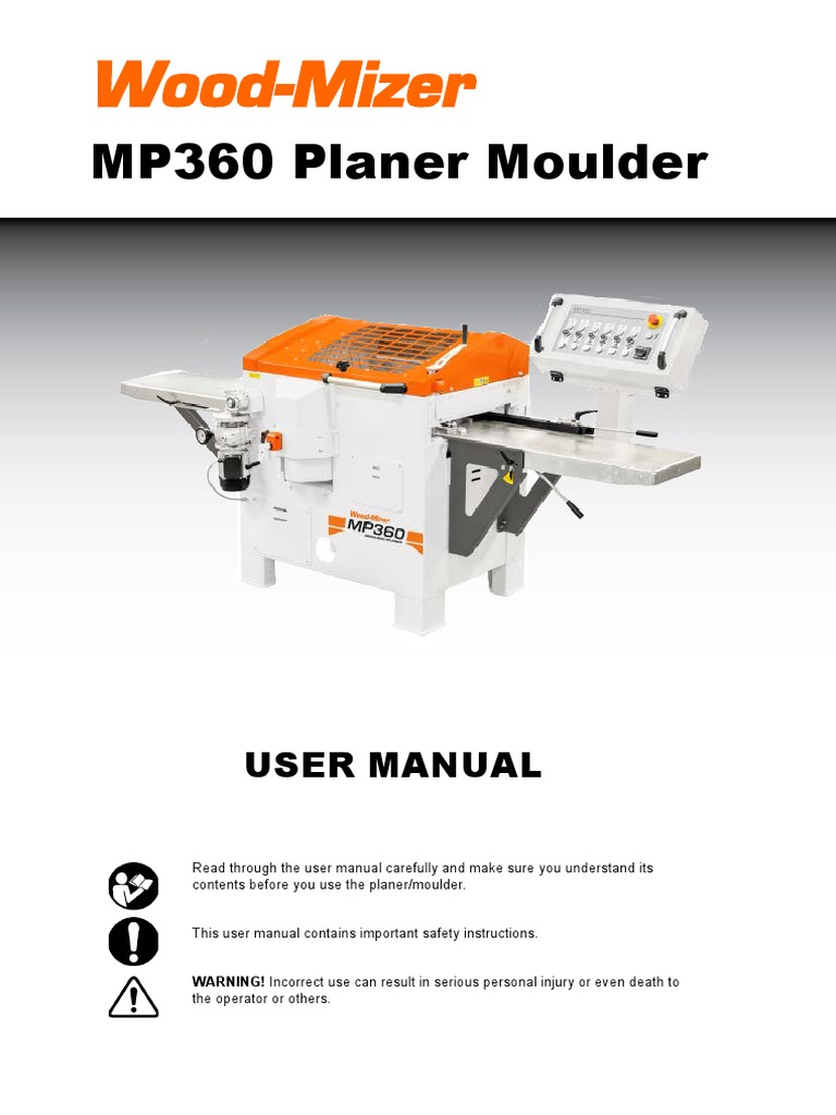 MP360 Planer Moulder: Wood-Mizer | PDF | Nature