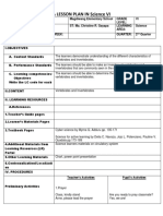 A LESSON PLAN in SCIENCE 6 Vertebrates and Invertebrates