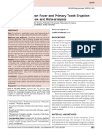 Association Between Fever and Primary Tooth Eruption