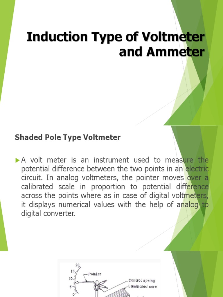 Induction Type of Voltmeter and Ammeter PDF