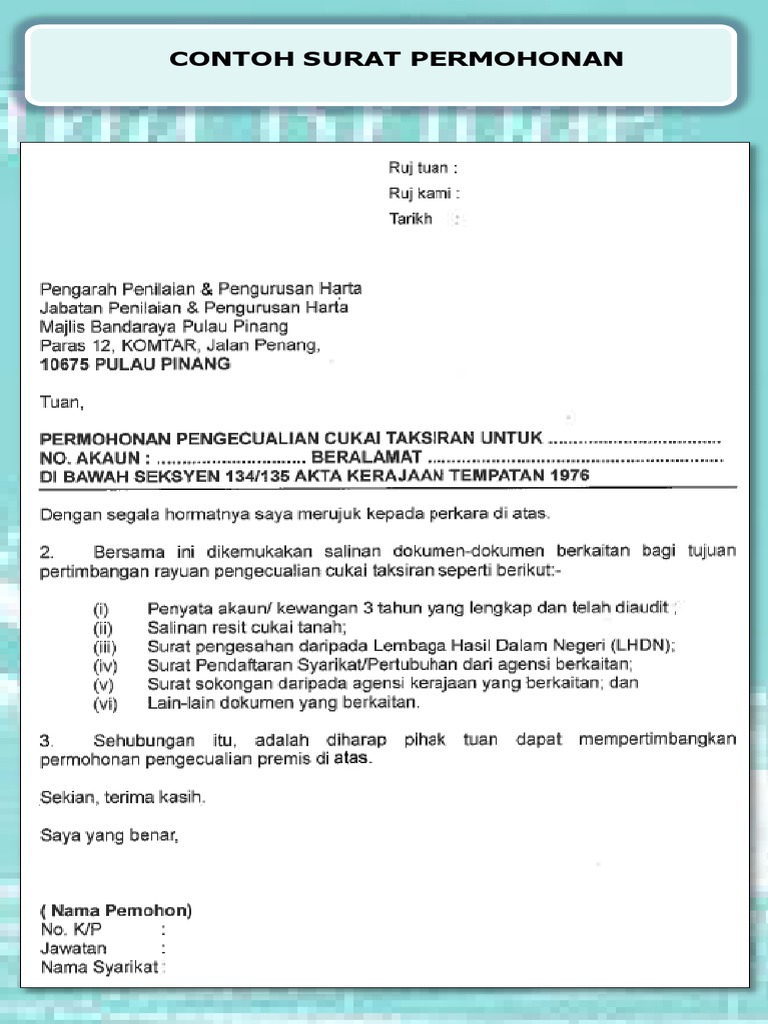Brochure Pengecualian Cukai Taksiran Pdf