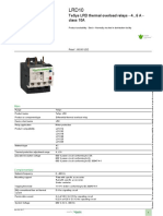 Product Data Sheet: Tesys LRD Thermal Overload Relays - 4... 6 A - Class 10A