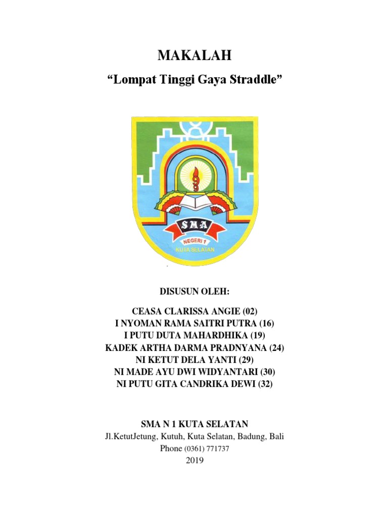 Makalah Penjas Orkes Lompat Tinggi Gaya Straddle