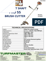 Straight Shaft Brush Cutter: Technical Specifications