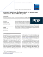 Prediction and Control of Subgrain Size in The Hot Extrusion of Aluminium Alloys With Feeder Plates