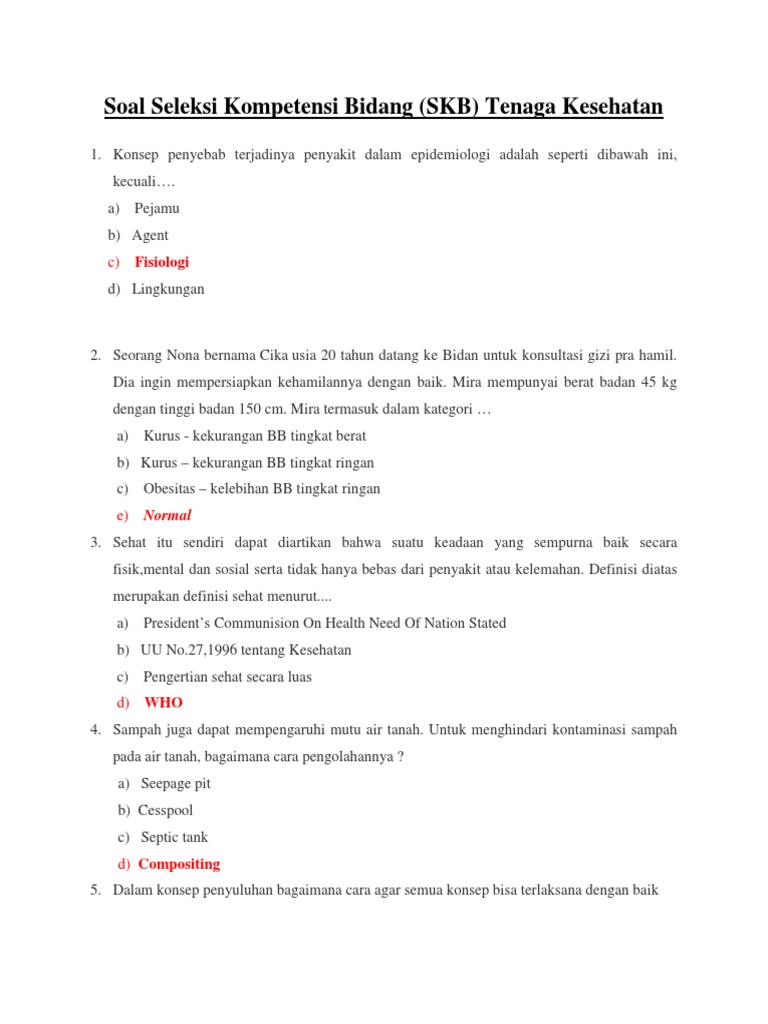 Skb Kesehatan Pdf