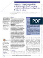 A Retrospective Cohort Study of The Utility of The Modified Early Warning Score For Interfacility Transfer of Patients With Traumatic Injury