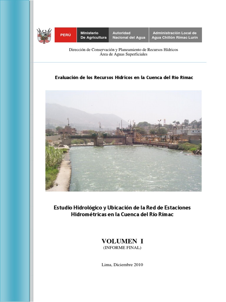 Evaluación de Recursos Hídricos del Rímac | PDF | Hidrología ...