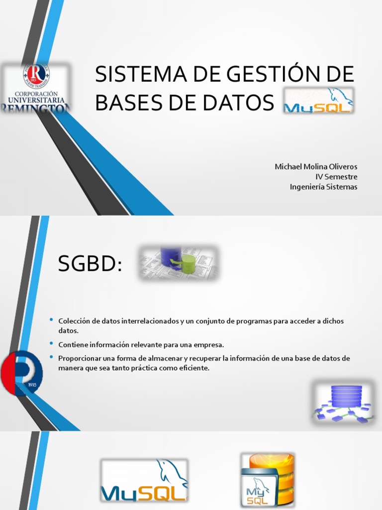 Sistema de Gestión de Bases de Datos Mysql | PDF | Mi sql | Bases de datos