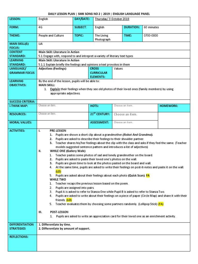 Cefr F4 Lesson Planning Lia Pdf English Language Lesson Plan