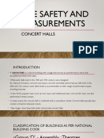 Fire Safety and Measurements: Concert Halls