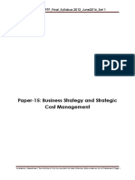 Paper-15: Business Strategy and Strategic Cost Management: Answer To PTP - Final - Syllabus 2012 - June2016 - Set 1